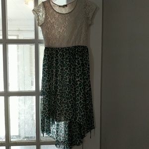 Size 12 lace topped cheetah dress
